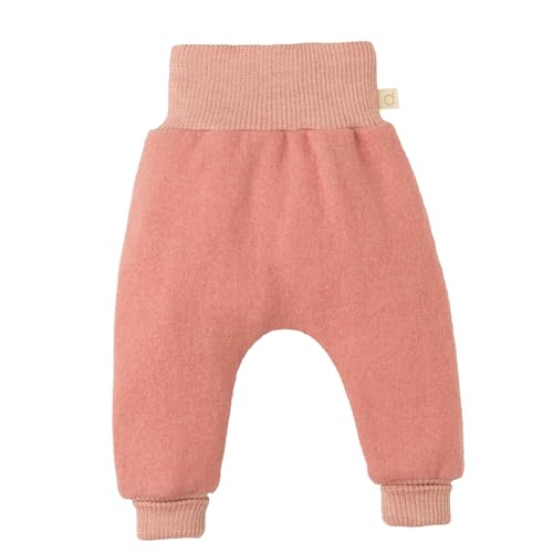Disana Pumphose Baby & Kinder - 100% Bio-Merino, Leichter Wollwalk – atmungsaktiv & mitwachsend - Unisex Gr. 62 – 104 - nachhaltig & fair – besonders bequem - Made in Germany | Softpink Gr. 74-80 von Disana