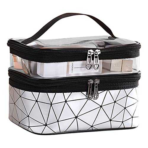 Discoball Kulturbeutel Schminktasche,Kosmetiktasche Transparent Große Kapazität,Reise Make up Tasche Organizer Waschtasche, für den Gebrauch zu Hause, auf Reisen und auf Geschäftsreisen von discoball