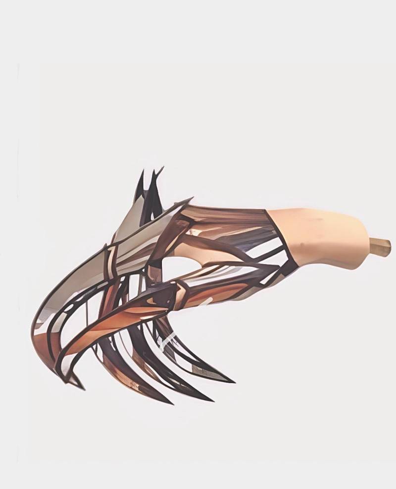 Chrom Fingerkrallen Scherenhand Steampunk Rüstung, 13cm Requisite Chrom Fingerkrallen Scherenhand Steampunk Rüstung, 13cm Requisite von divamp