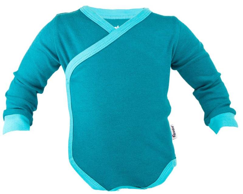 divata Wickelbody Langarm Baby Body mit Druckknöpfen - Frühchen Kleidung, Junge von divata