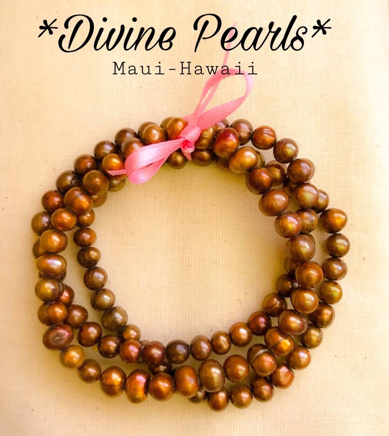 Braunes Süßwasserperlen Armband von divinepearls