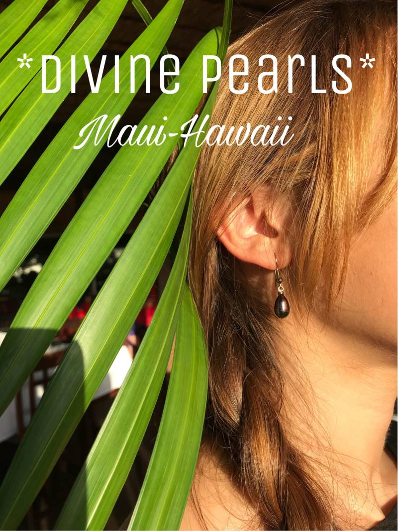 Schwarze Perlen Ohrringe von divinepearls