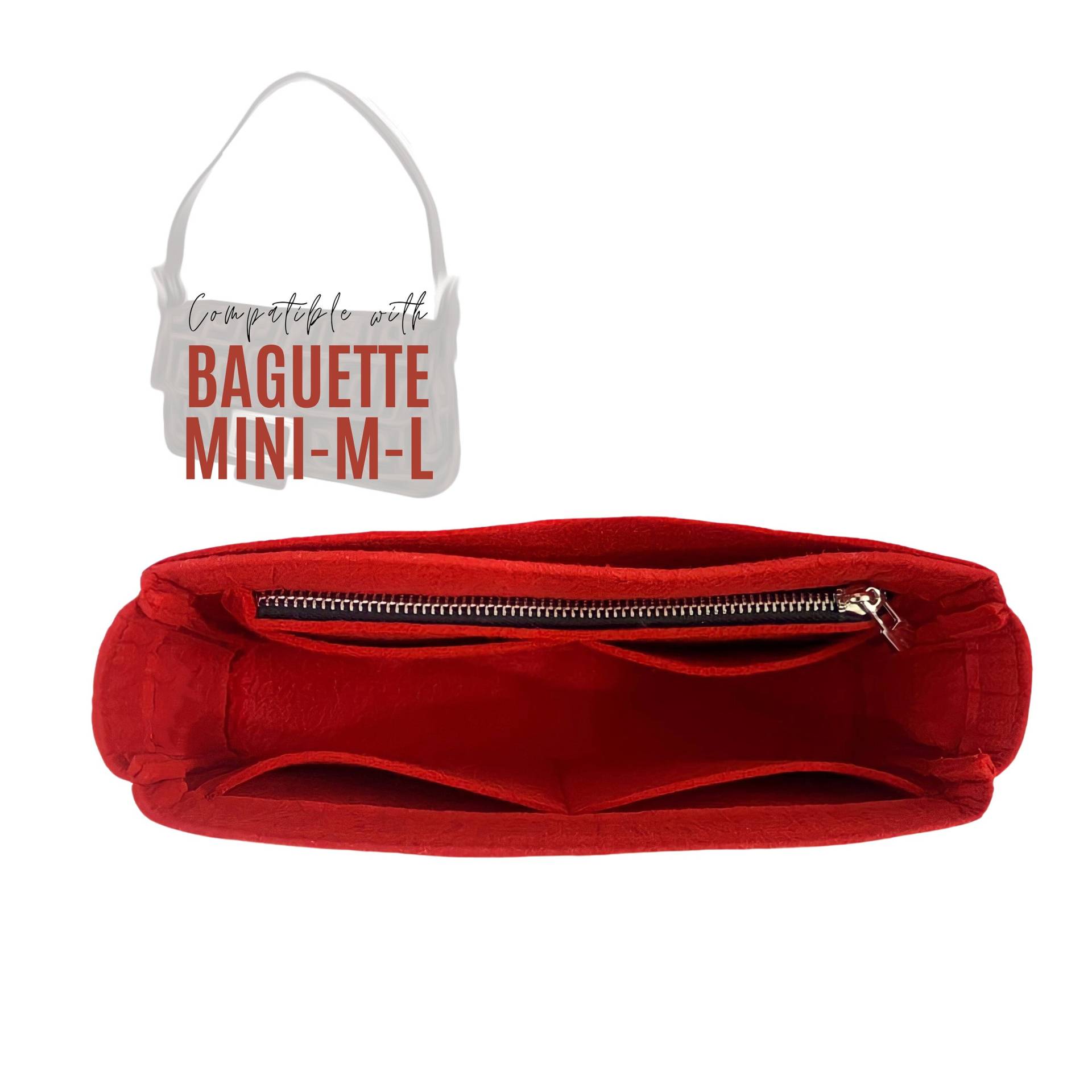 Baguette Bag Organizer/Insert Mini Liner Taschenschutz Handmade Premium Filz Luxus Geschenk Snug Robust von divitize