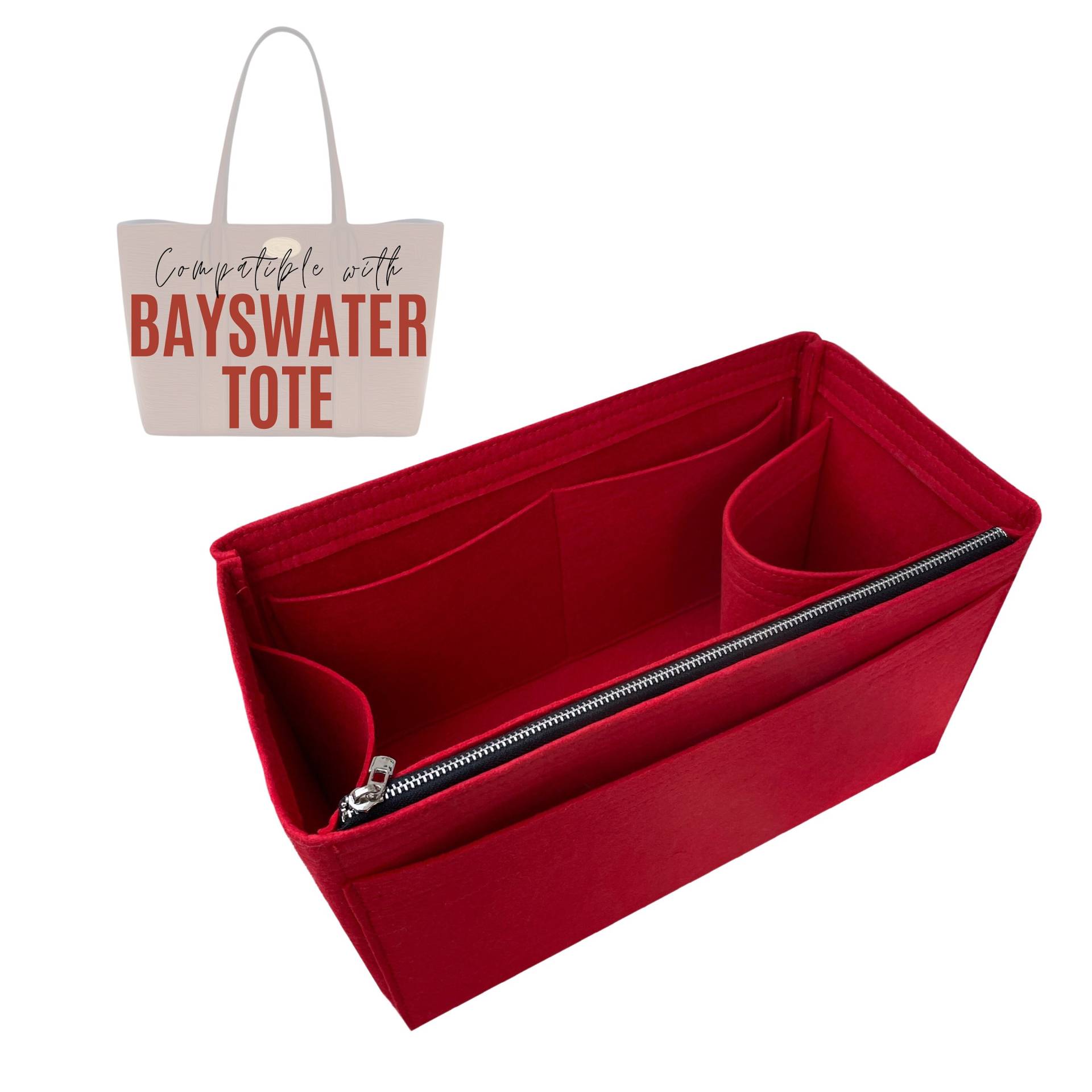 Bayswater Tote Ledertasche Organizer/Filzeinsatz Mit Reißverschlusstasche Handtaschen Aufbewahrung Geldbörse Tasche von divitize