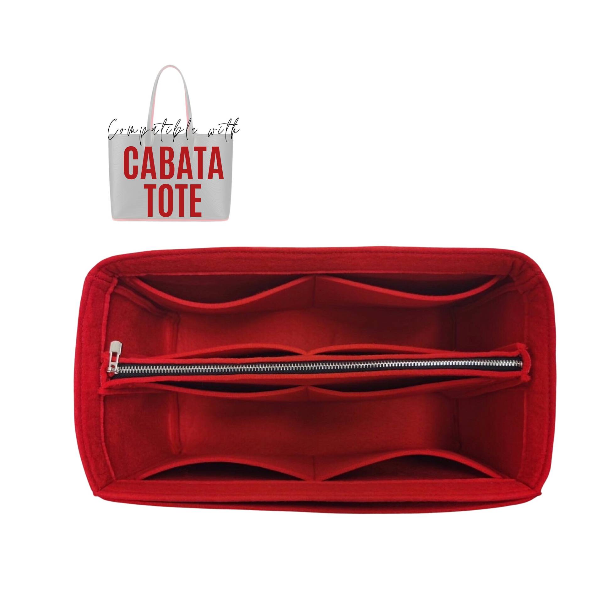 Cabata Tote Bag Organizer/Insert Für Pound Handtasche Aufbewahrung Geldbörse Schutz Liner Base Shaper Pocket Laptop Ipad von divitize