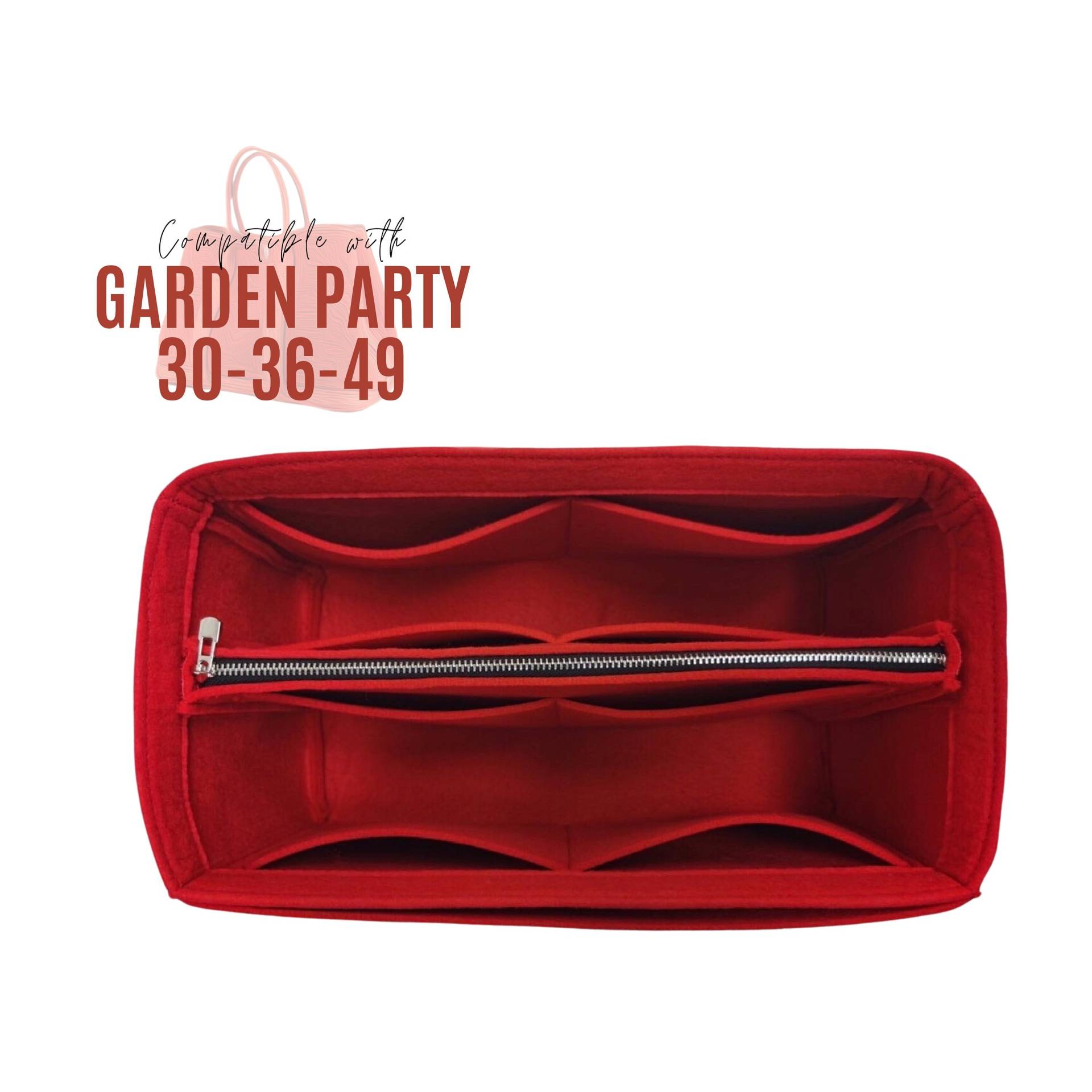 Gartenparty-Taschen-Organizer | Premium Filz/Gartenparty-Einsatzschutz Anpassbare Tote Shaper Windel Handtasche Lagerung Reißverschluss von divitize