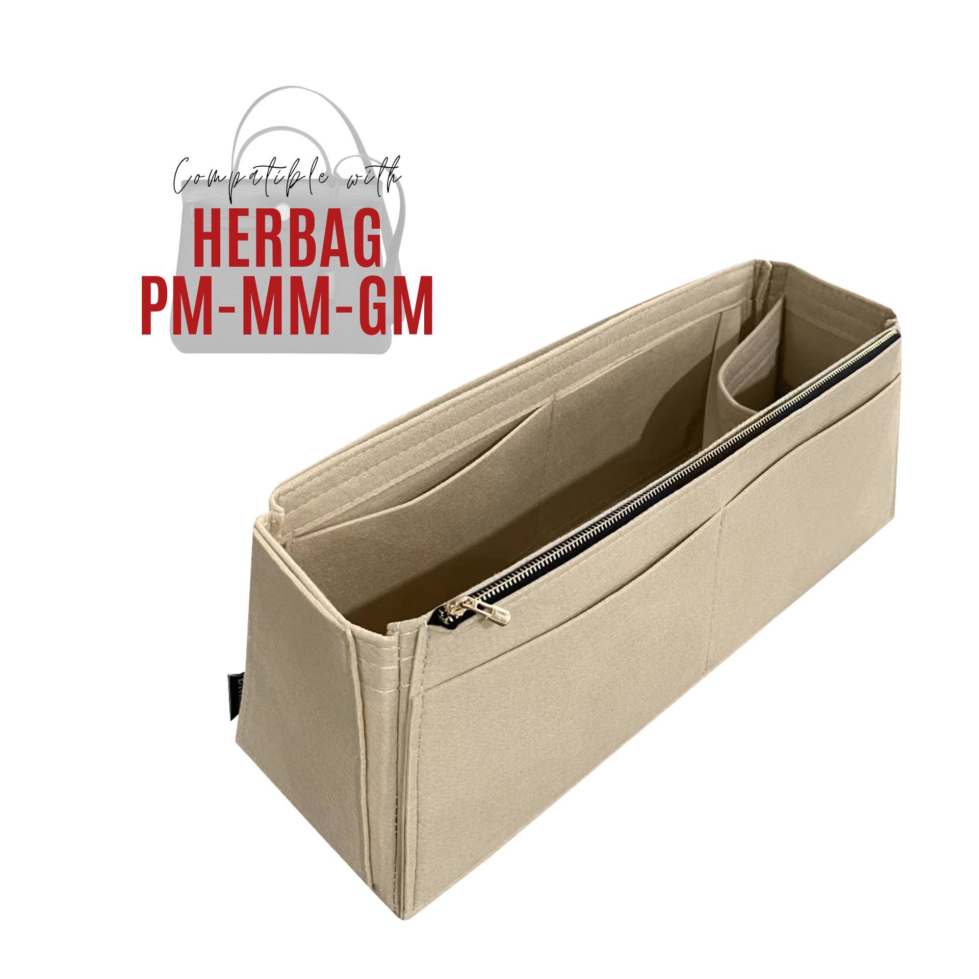 Herbag Organizer/Insert Anpassbare Handgemachte Filz Zip Liner Schutz Trapez Verjüngende Form Gemütliche Reißverschlusstasche Laptop Herbag Organizer/Insert Anpassbare Handgemachte Filz Zip Liner Schutz Trapez Verjüngende Form Gemütliche Reißverschlusstasche Laptop von divitize