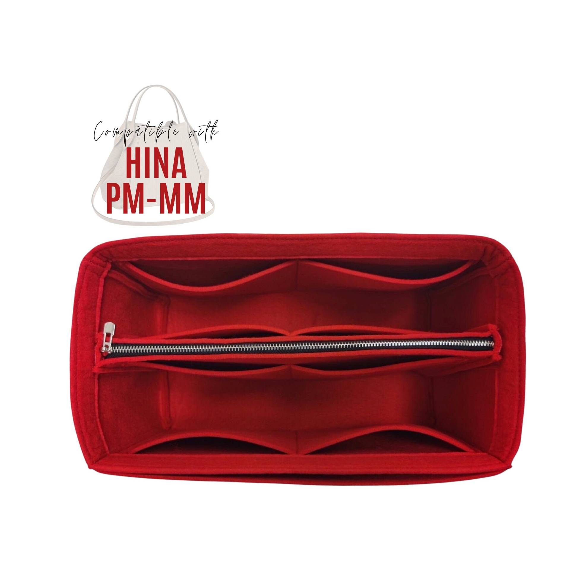 Hina Bag Organizer/Pm Insert Mm Mit Abnehmbarer Reißverschlusstasche Anpassbarer Handgefertigter Premium Filzschutz von divitize