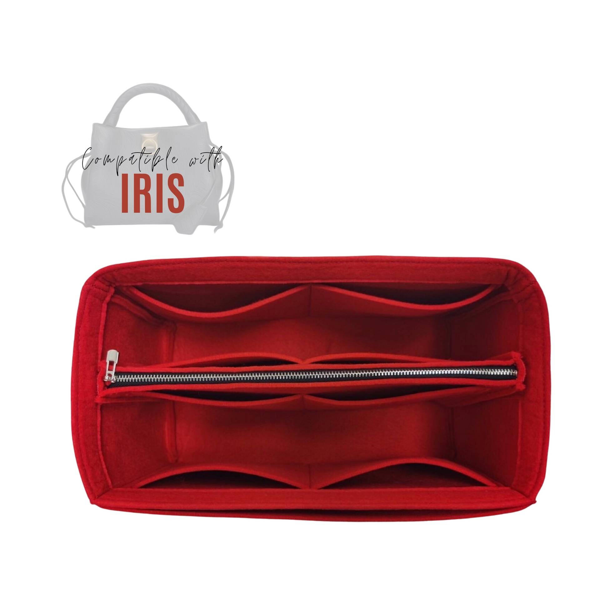 Iris Bag Organizer/Tote Filztasche Insert Mit Abnehmbarer Reißverschlusstasche Handtaschenaufbewahrung Ipad Laptoptasche von divitize