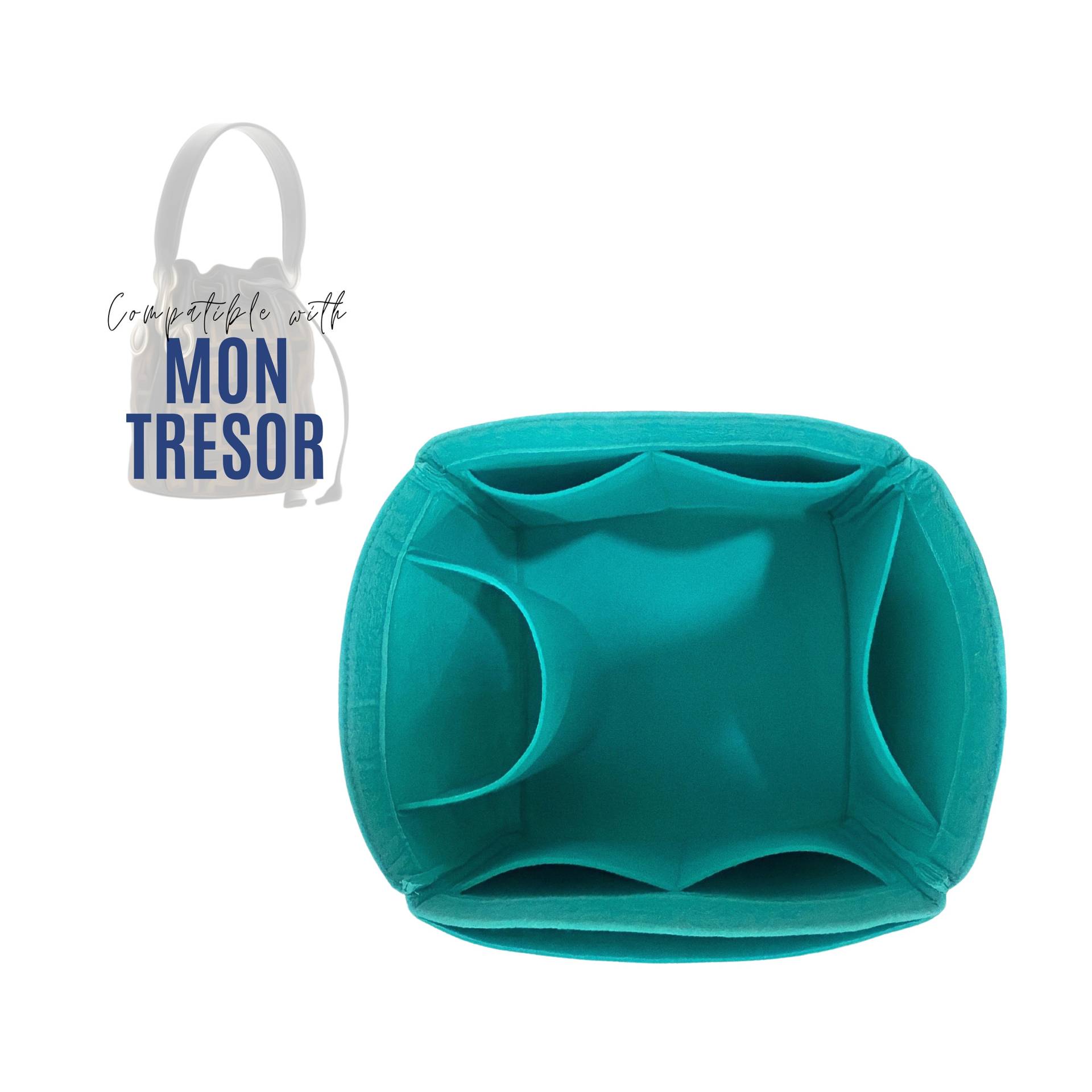 Mon Tresor Bucket Bag Organizer | Mit Flaschentasche/Tote Filztasche Insert Handtaschenaufbewahrung Für Ff Geldbörse Liner Pocket von divitize