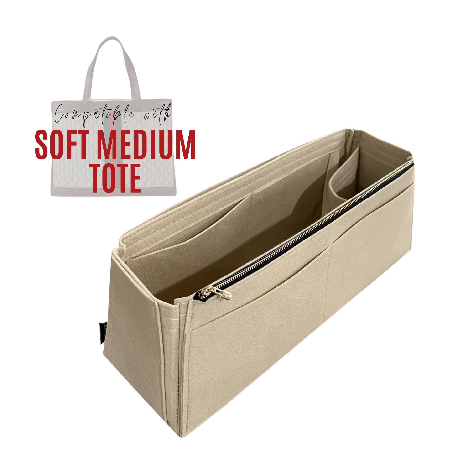 Ophidia Soft Medium Tote/Filz Einsatz Mit Reißverschluss Tasche Handtasche Lagerung Geldbörse Organizer Laptop Ipad von divitize