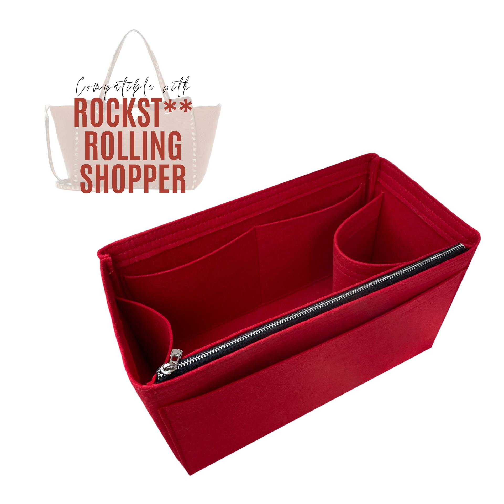 Rockstud Rolling Shopping Bag Organizer/Insert Filz Handtaschenaufbewahrung Ohne Reißverschluss Geldbörse Ipad Laptop Tasche von divitize