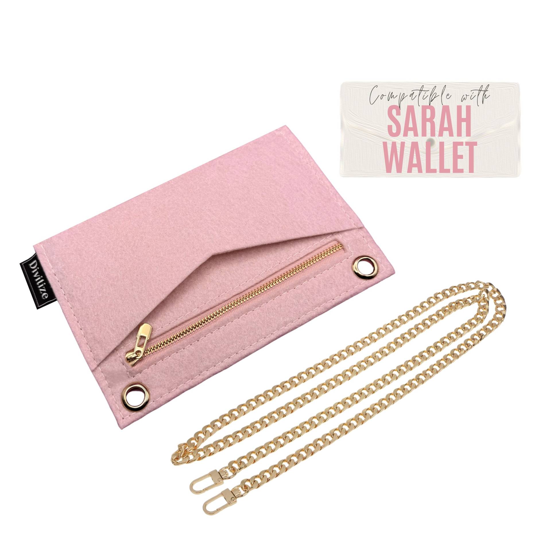 Sarah Wallet Conversion Kit | Mit Reißverschlusstasche & O-Ringen/Filzeinsatz Mit Kette Organizer Pochette von divitize