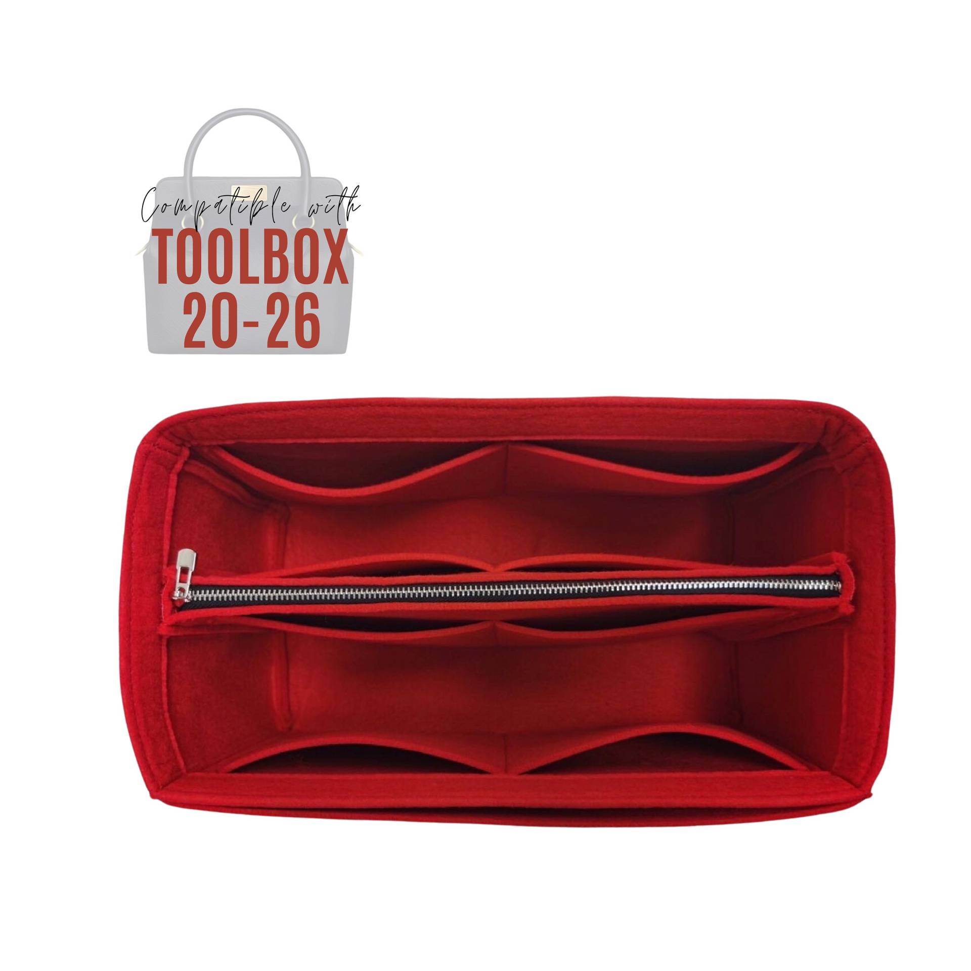 Toolbox 26 Taschen-Organizer/Tote Filzeinsatz 20 Handtasche Aufbewahrungs-Liner Schutz Geldbörse Für Hm Ipad Laptop Tasche von divitize