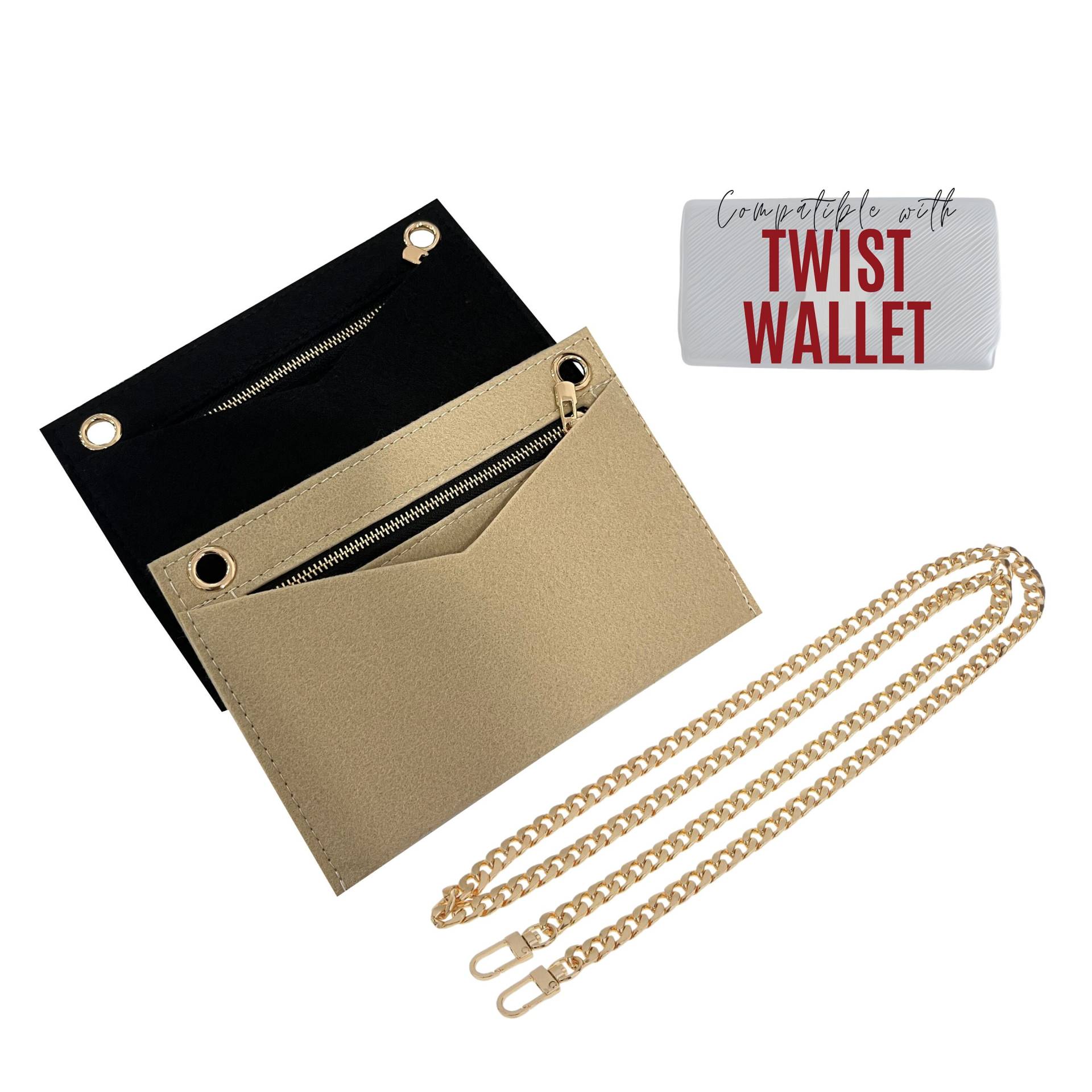 Twist Wallet Conversion Kit | Mit Reißverschlusstasche Und O-Ringen/Insert Clutch Pochette Organizer Mit Kette von divitize