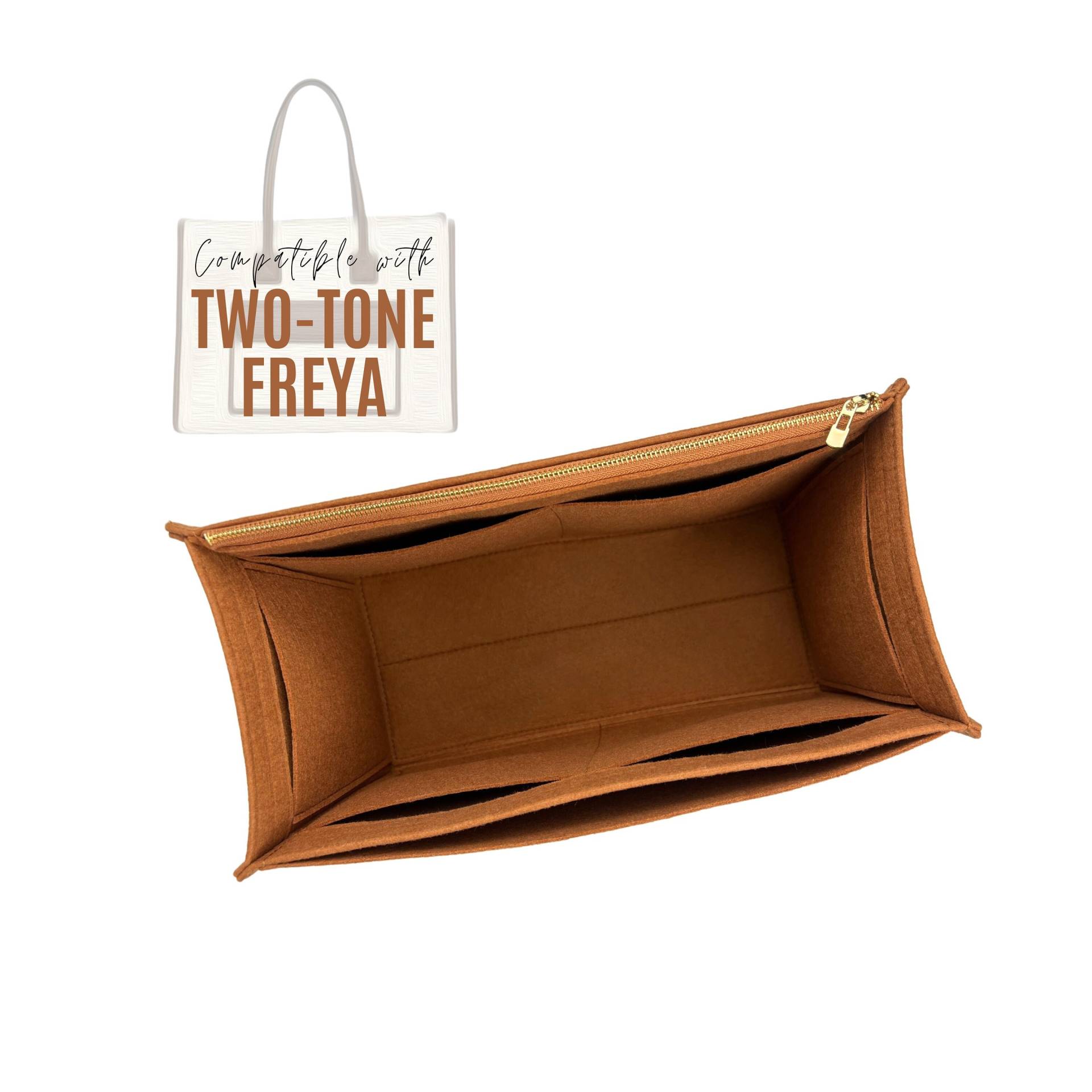 Zweifarbiger Canvas Und Leder Freya Bag Organizer/Insert Aus Filz Handtaschenaufbewahrung Für Burberr Tote Liner Schutz von divitize