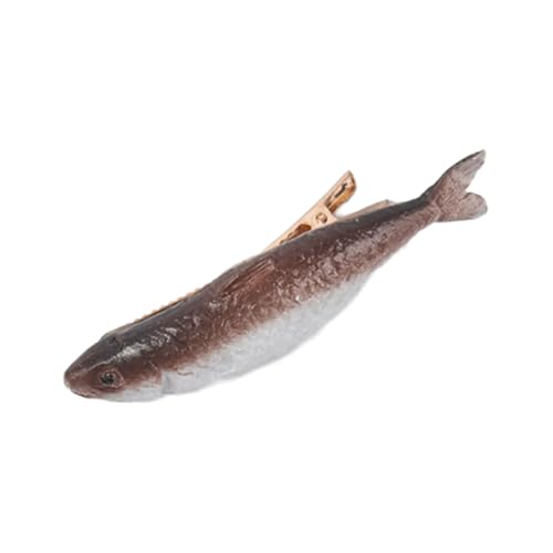 Flache Haarspange für Mädchen, getrocknete Fisch-Ornamente für Frauen, Mädchen, Strauß, Haarspange, lustige Meeresfrüchte, Foto-Requisiten von divuukyi
