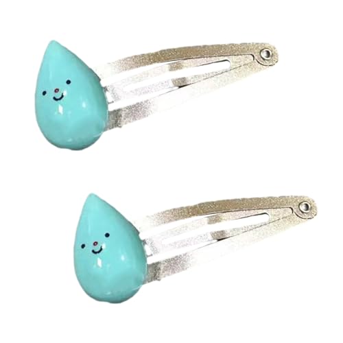 Haarspangen in Wassertropfenform, für süße Mädchen, Haarschmuck, Ästhetik, Metall, 2 Stück von divuukyi