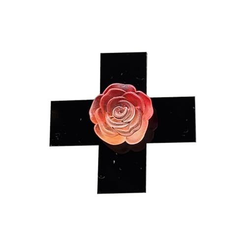 Haarspangen mit Rosenblüten und gekreuzten Seitennadeln, modische Haarspangen für Damen und Teenager, Mädchen, Maskeraden, Party, Punk-Kopfbedeckung, 1/2 Stück von divuukyi