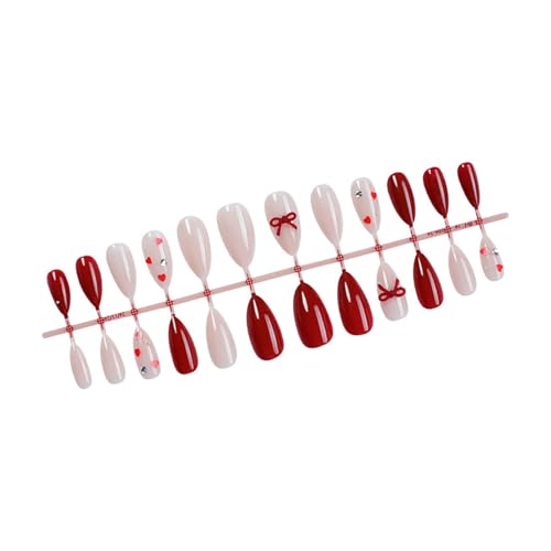 Künstliche Nägel zum Aufkleben, für Damen und Mädchen, Mandel-Nägel, zum Aufkleben, zum Aufdrücken von divuukyi