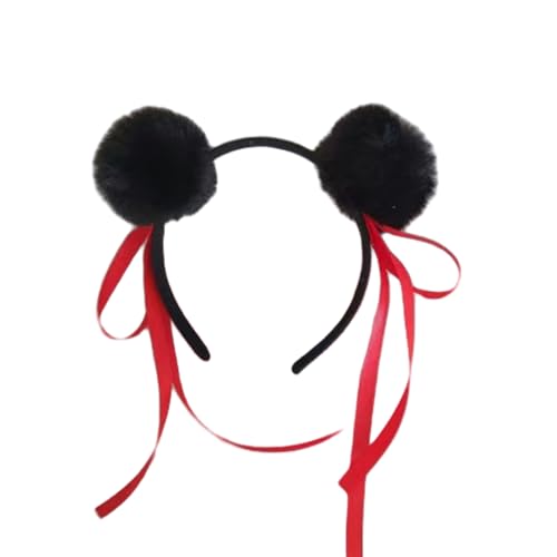 Modische schwarze Kinder-Kopfbedeckung, komfortables Design, multifunktionales Stirnband, einfach zu tragen, für Partys und Schulveranstaltungen von divuukyi