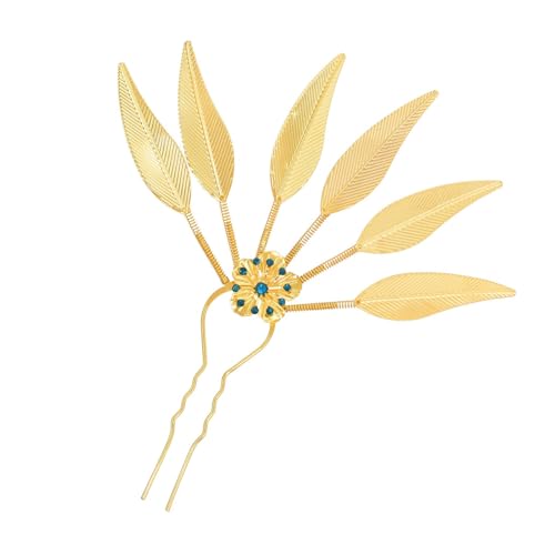 Strass-Haarschmuck, Pfauenblätter, Legierung, thailändischer Stil, Haarschmuck von divuukyi