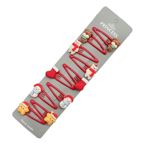 Weihnachts-Haarspangen für Mädchen, Weihnachtsmann, Rentier, Schneemann, Haarspangen, Themen-Haarnadeln, Urlaubszubehör von divuukyi