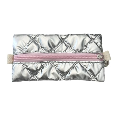 divuukyi Federmäppchen mit Schleifenmuster, Metallic-Farbe, großes Fassungsvermögen, Stiftebeutel, Stift-Organizer, Tasche, Reise-Kosmetiktasche, silber, Diamond grid divuukyi Federmäppchen mit Schleifenmuster, Metallic-Farbe, großes Fassungsvermögen, Stiftebeutel, Stift-Organizer, Tasche, Reise-Kosmetiktasche, silber, Diamond grid von divuukyi