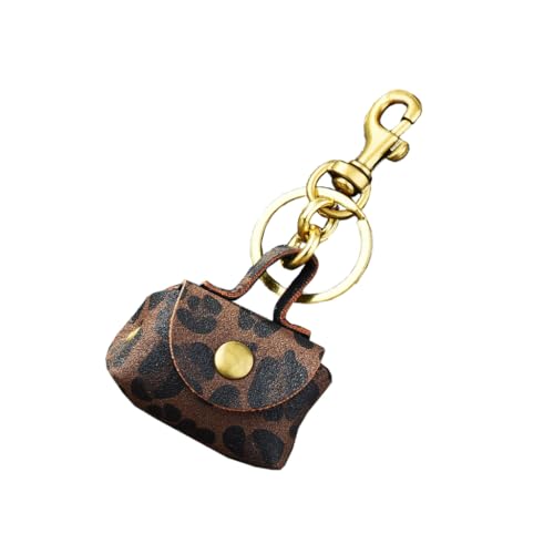 divuukyi Kompakter Geldbörsen-Schlüsselanhänger, praktischer Schlüsselanhänger zum Aufhängen für schnellen Zugriff auf das Wesentliche, LEOPARD braun, 11CM long von divuukyi
