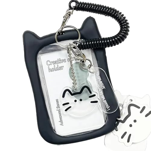 divuukyi Lovely Card Covers Credit Card Case Protective Sleeve Photocard Holders Cats Ear Bus Card Protector Keychain Pendant, Schwarz divuukyi Lovely Card Covers Credit Card Case Protective Sleeve Photocard Holders Cats Ear Bus Card Protector Keychain Pendant, Schwarz von divuukyi
