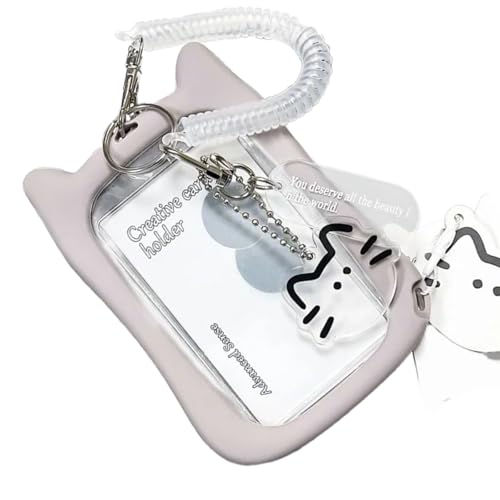 divuukyi Lovely Card Covers Credit Card Case Protective Sleeve Photocard Holders Cats Ear Bus Card Protector Keychain Pendant, grau divuukyi Lovely Card Covers Credit Card Case Protective Sleeve Photocard Holders Cats Ear Bus Card Protector Keychain Pendant, grau von divuukyi