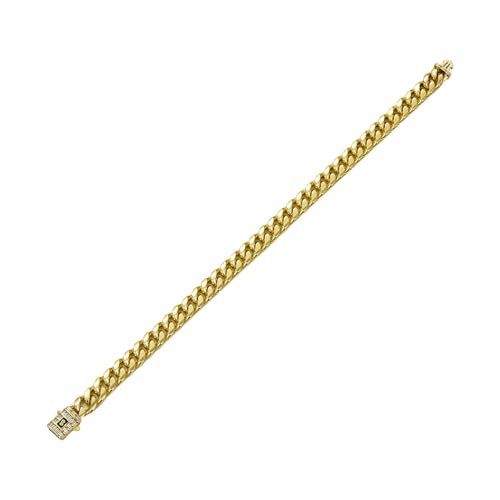 divuukyi Modische kubanische Gliederkette, Halskette, Hip-Hop, Edelstahl, Modeschmuck, Accessoire für trendige Frauen, 5.85x3.9in, Edelstahl divuukyi Modische kubanische Gliederkette, Halskette, Hip-Hop, Edelstahl, Modeschmuck, Accessoire für trendige Frauen, 5.85x3.9in, Edelstahl von divuukyi