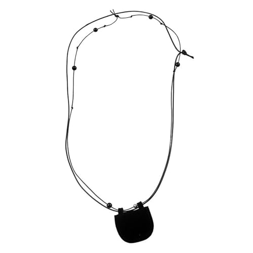 divuukyi Mond kleine Tasche Anhänger Halskette Kette Halskette verstellbare Halskette Lederstruktur geeignet für modische Frauen, 3.9x3.9in, Leder divuukyi Mond kleine Tasche Anhänger Halskette Kette Halskette verstellbare Halskette Lederstruktur geeignet für modische Frauen, 3.9x3.9in, Leder von divuukyi