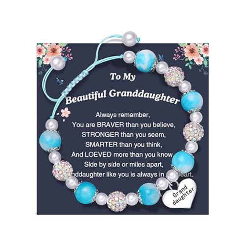 divuukyi Strass-Armband für Mädchen, Perlenherz, Charm-Armbänder, einzigartiger Handgelenkschmuck, Schulabschluss, Size: 17.5CM Extended 6CM, Imitationsperlen von divuukyi