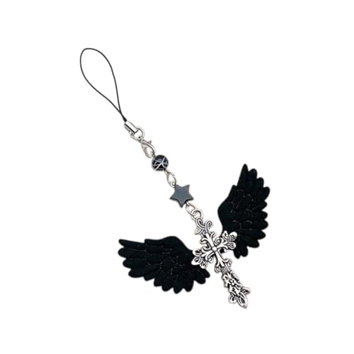 divuukyi Vintage Wing Keychain Unique Keyring Bag Pendant Multifunctional Charm Decoration Accessory for Keys and Phones, Schwarz , 14.7 Smart divuukyi Vintage Wing Keychain Unique Keyring Bag Pendant Multifunctional Charm Decoration Accessory for Keys and Phones, Schwarz , 14.7 Smart von divuukyi
