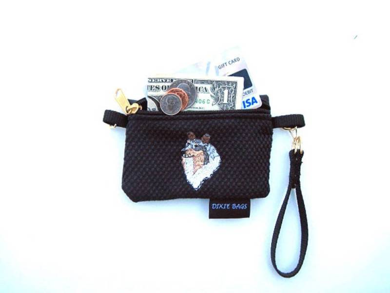 Blau Merle Collie Hund Geldbörse Mit Oder Ohne Riemen Armband von dixiebags