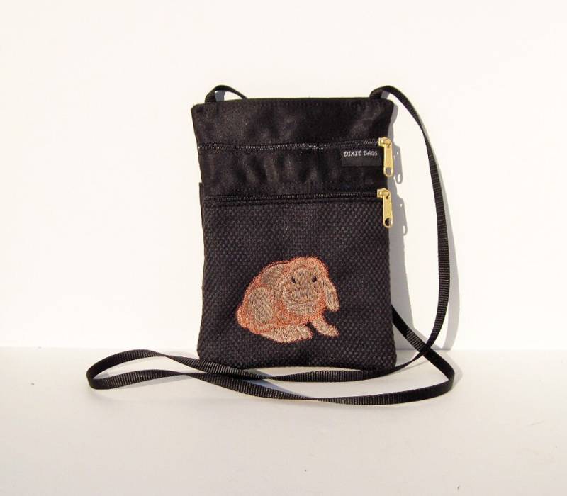 Braun Mini Lop Kaninchen Kreuz Körper Flache Geldbörse von dixiebags