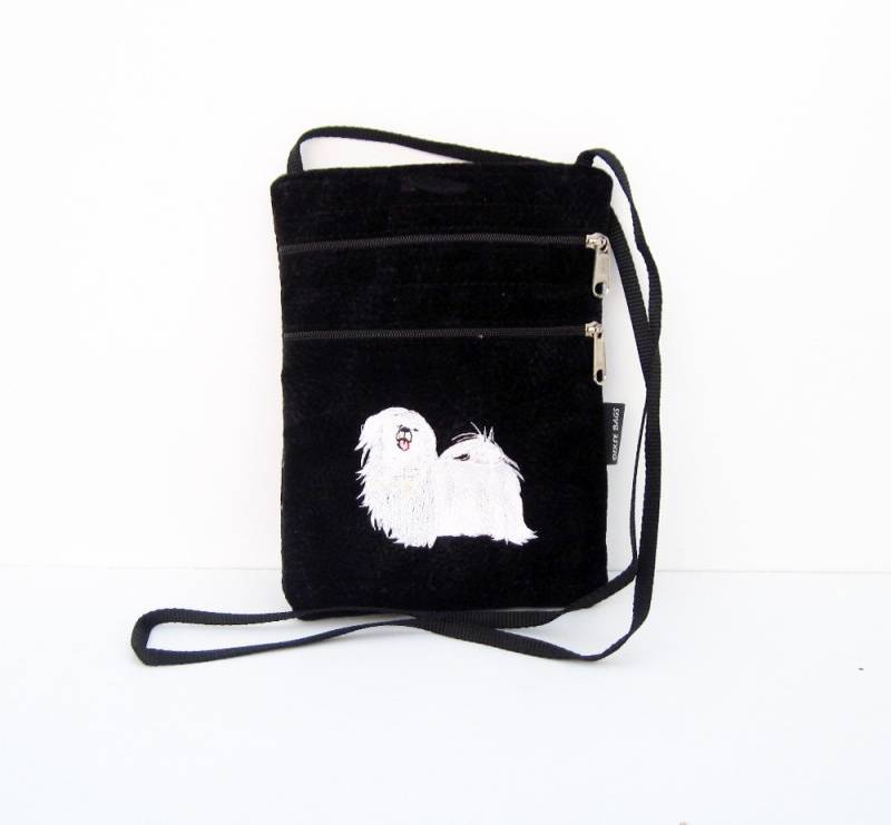Coton De Tulear Hund Kreuz Körper Flache Geldbörse von dixiebags