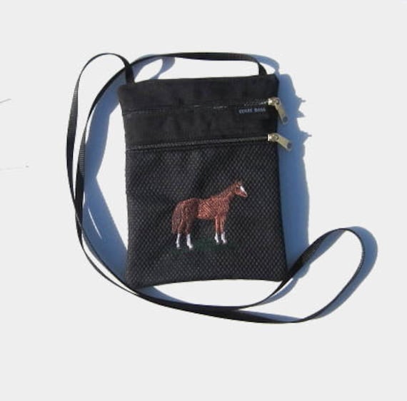 Kastanie Viertel Pferd Kreuz Körper Flache Geldbörse von dixiebags