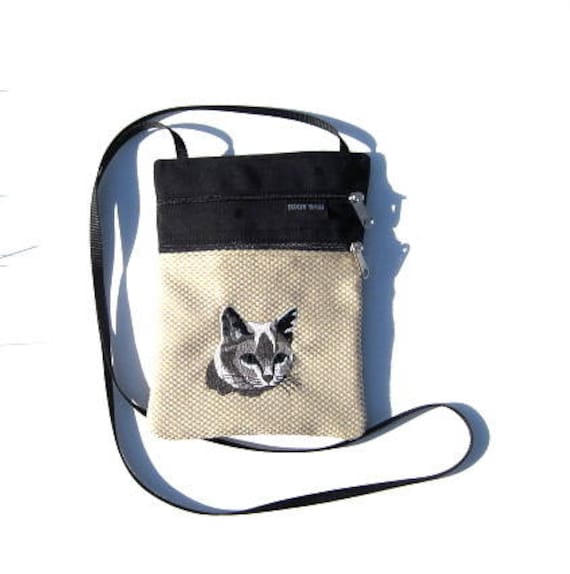 Russisch Blau Katze Kreuz Körper Flache Geldbörse von dixiebags