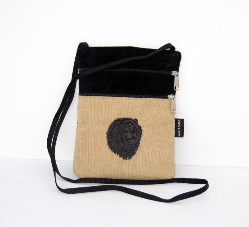 Schwarze Chow Hund Kreuz Körper Flache Geldbörse von dixiebags