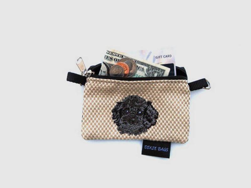 Schwarze Cockapoo Hund Geldbörse Mit Oder Ohne Riemen Armband von dixiebags