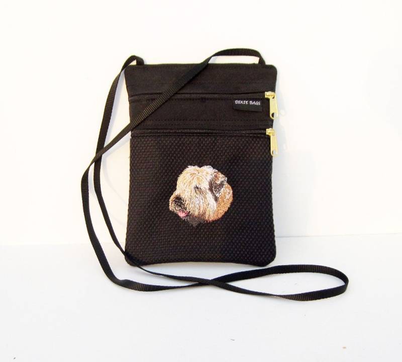 Wheaten Terrier, Weich Beschichtet Irish Soft Coated Hund Kreuz Körper Flache Geldbörse von dixiebags