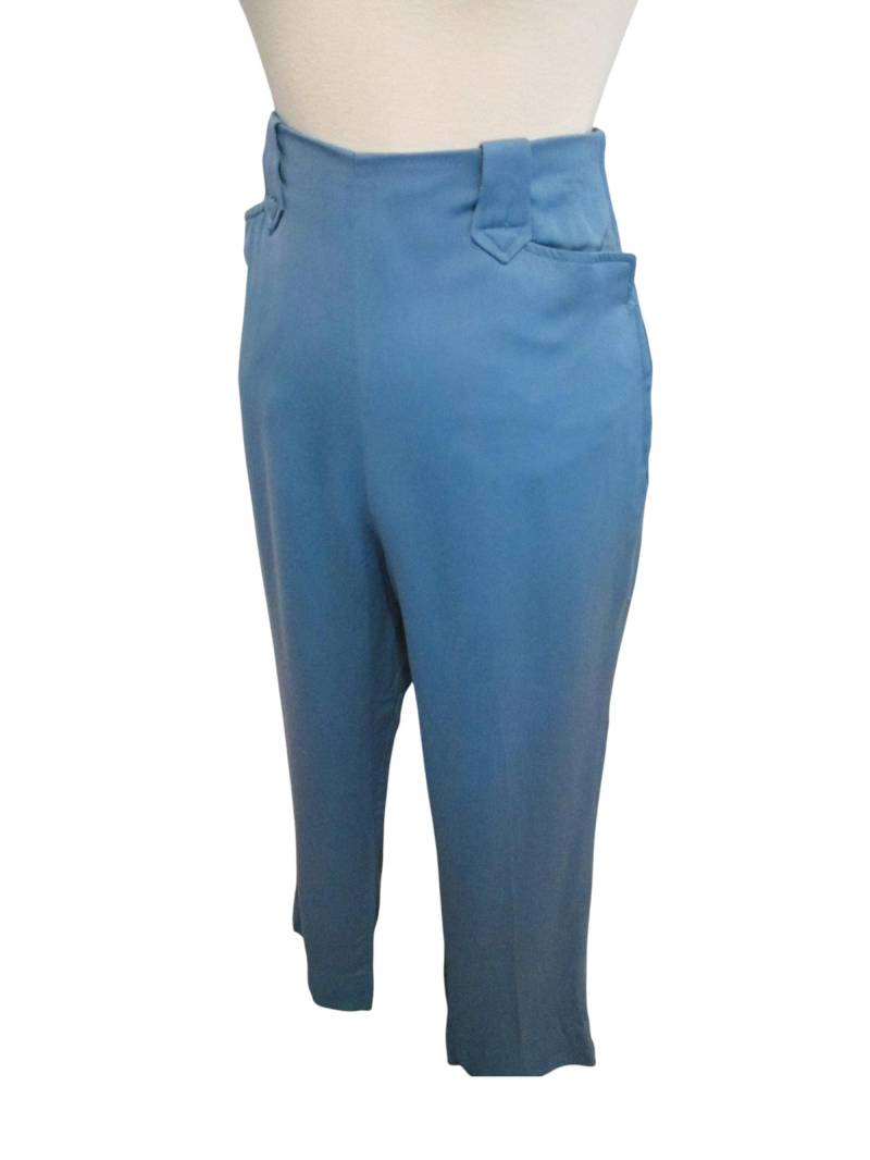1940S Connie Casual Cowgirl Slacks/Vintage 40S Blaue Gabardine Reithose Damen Hose Taille 7'28' 1940S Connie Casual Cowgirl Slacks/Vintage 40S Blaue Gabardine Reithose Damen Hose Taille 7'28' von dixiefried
