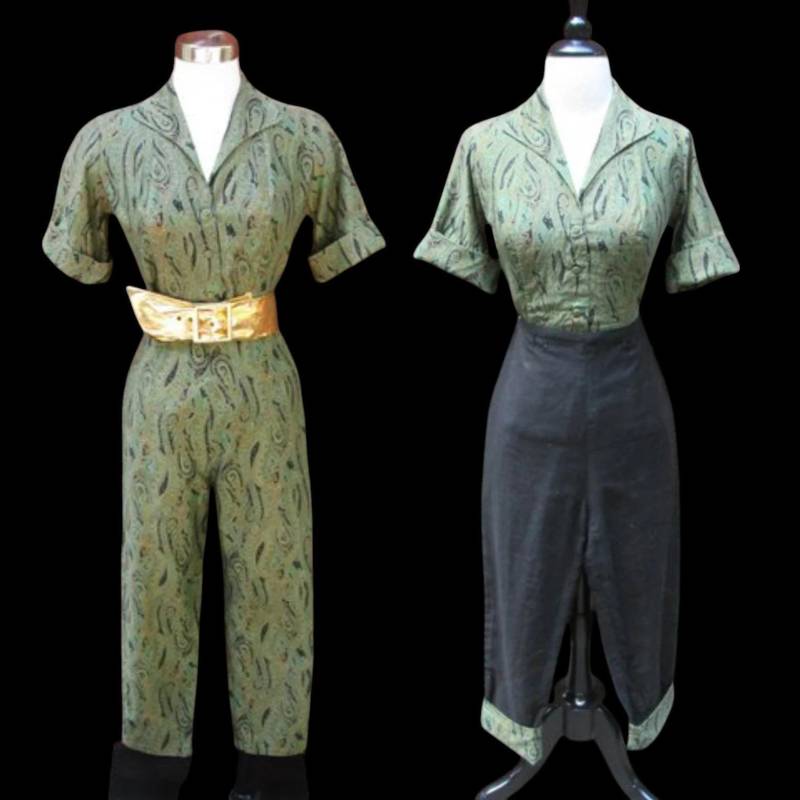 1950Er Babelicious Bombshell Catsuit/Vintage 50Er Jahre Bluse + Wende Zigaretten Set Jumpsuit Bad Girl 1950Er Babelicious Bombshell Catsuit/Vintage 50Er Jahre Bluse + Wende Zigaretten Set Jumpsuit Bad Girl von dixiefried
