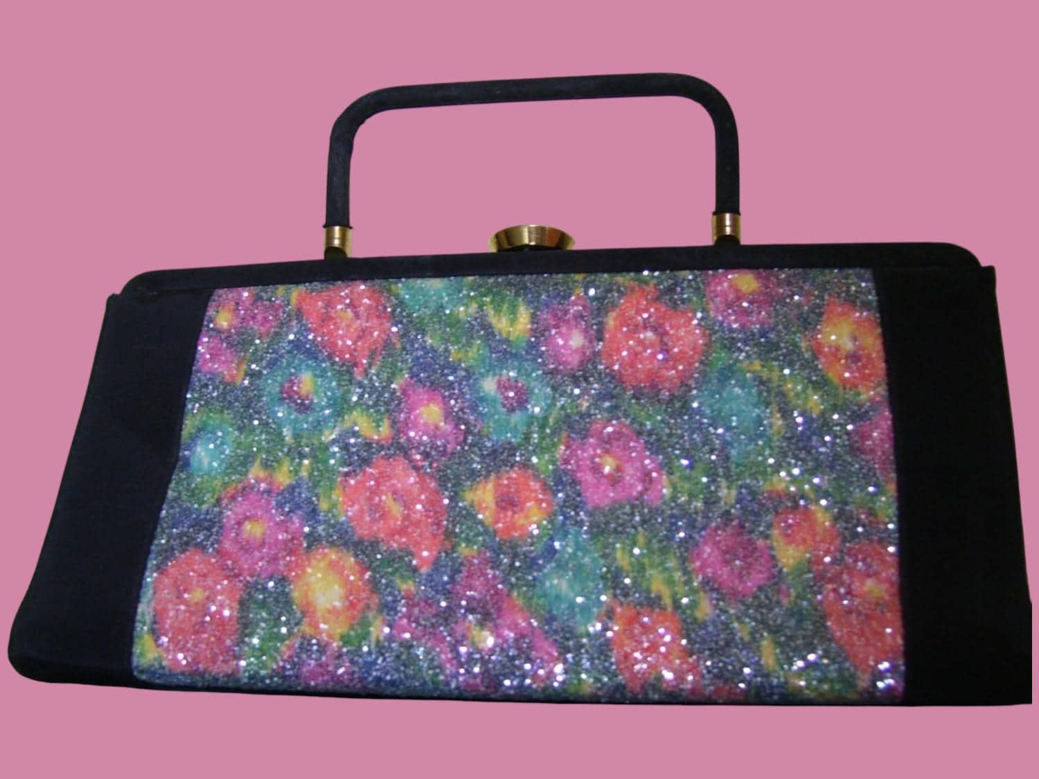 1950Er Darlene Schillernde Geldbörse/Vintage 50S Buntes Konfetti Glitzern Abstrakte Stiefmütterchen Blume Cocktail Party Clutch Handtasche 1950Er Darlene Schillernde Geldbörse/Vintage 50S Buntes Konfetti Glitzern Abstrakte Stiefmütterchen Blume Cocktail Party Clutch Handtasche von dixiefried