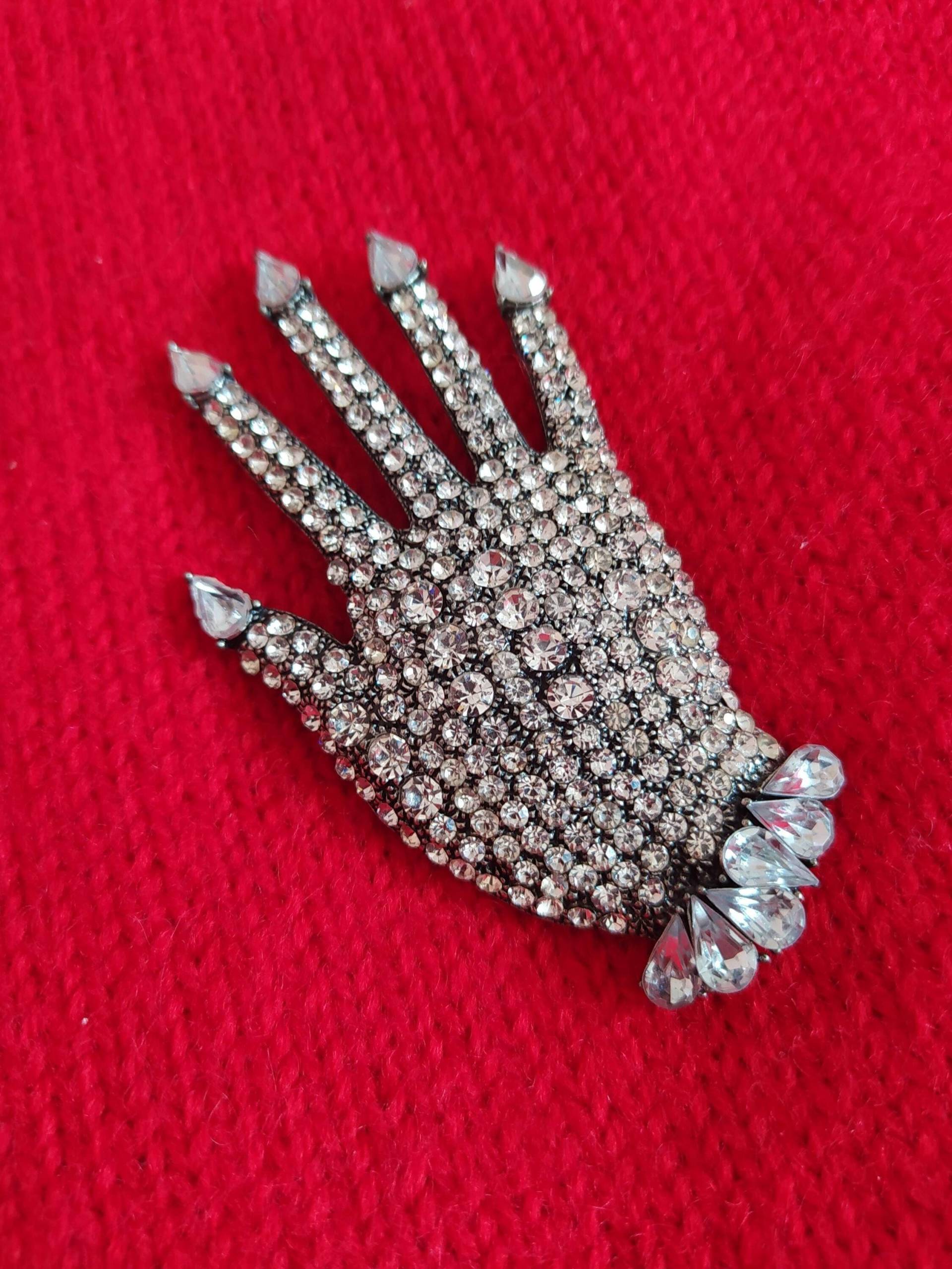 1950Er Jahre Hinreißende Strahlende Strass Brosche/Vintage 50Er Große Figur Anstecknadel von dixiefried