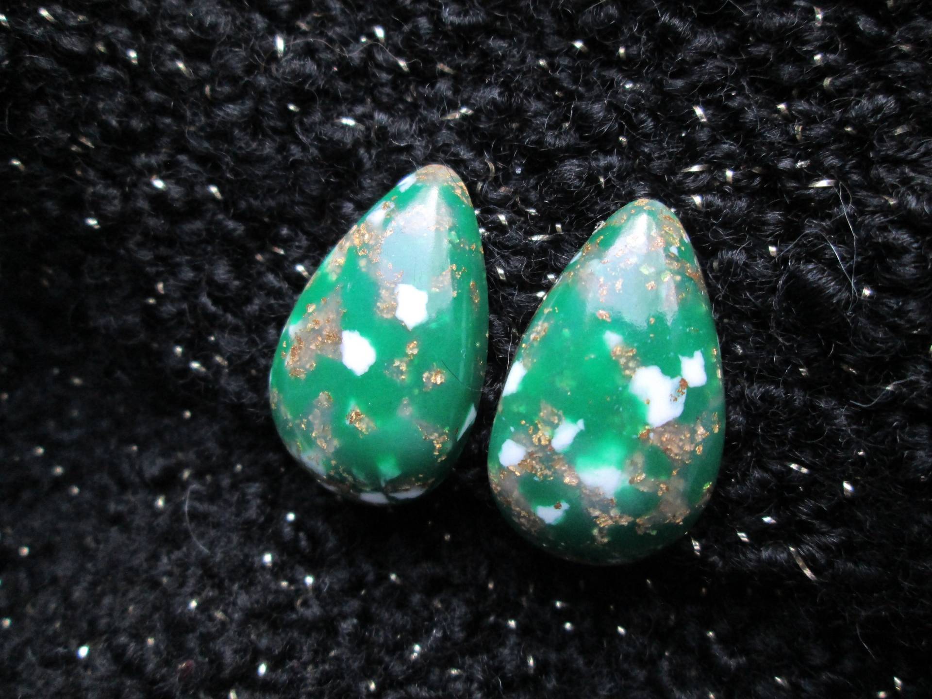 1950S Crazy Confetti Clips/Vintage 50S Lucite Grün + Gold Weiß Gefärbte Ohrhänger Atomic Mid Century Bad Girl von dixiefried