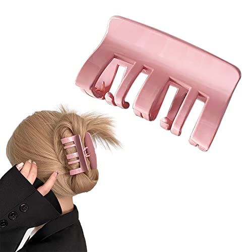 Rosa Haarklammern – mittlere Größe – 1 Stück Set – Harzmaterial – quadratisches Design – niedliche Haarspangen für Frauen von diyfixlcd