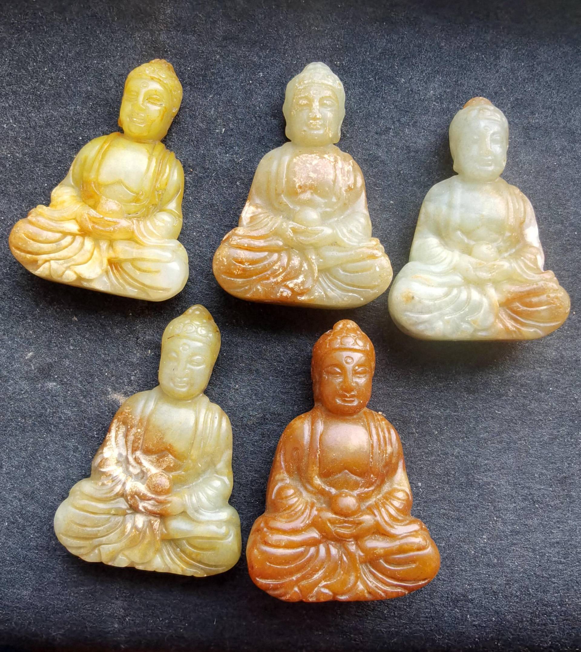 3D Buddha Carving Gelb Jade Stein Anhänger, Double Face Link, Charme Gutes Glück Amulett Für Die Herstellung Von Handgemachten Halskette Schmuck von diygem